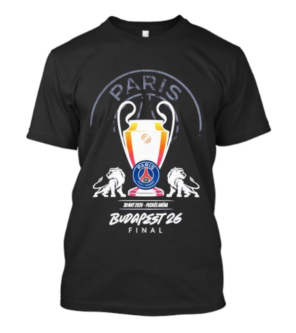 PSG Paris Saint Germain Budapest 2026 UCL Final Trophy T-Shirt
