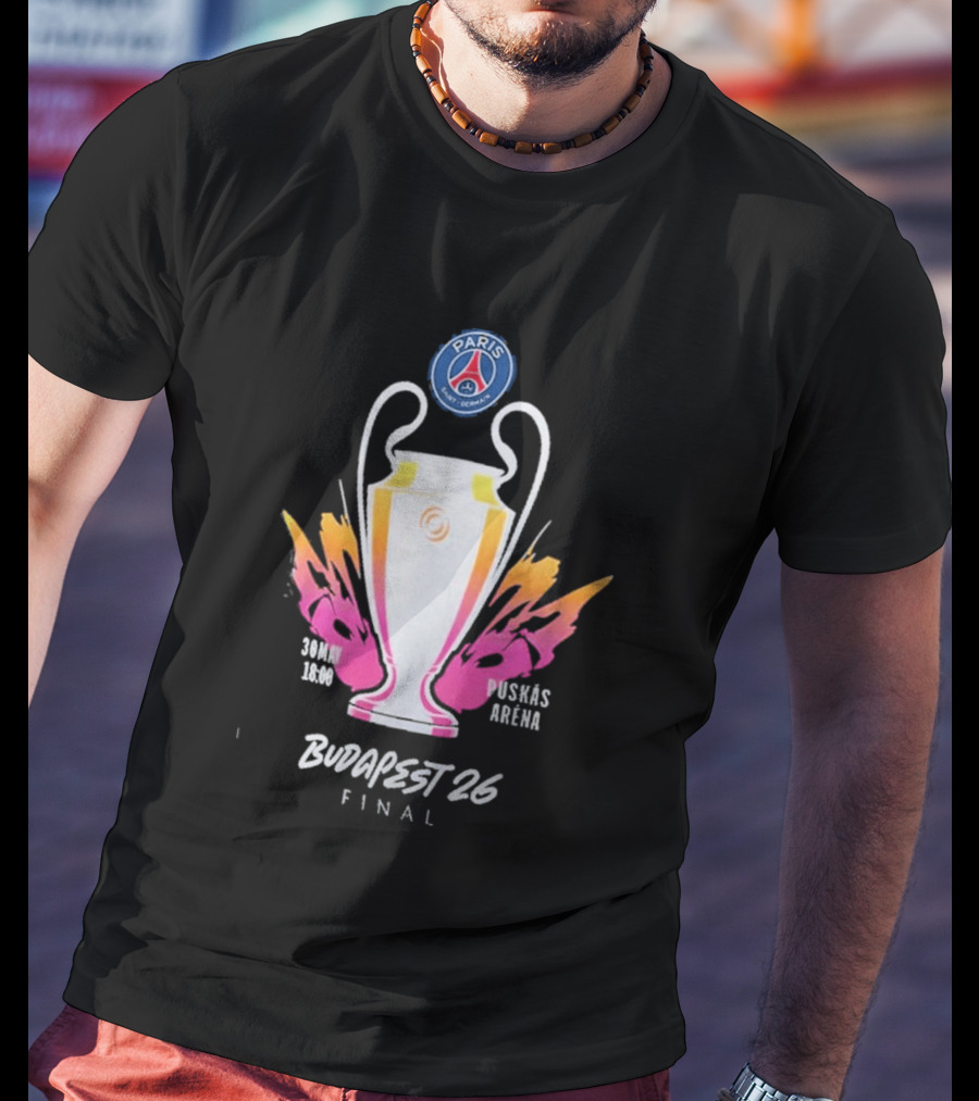 PSG Budapest 26 Final Champion's Trophy Paris Arena T-Shirt