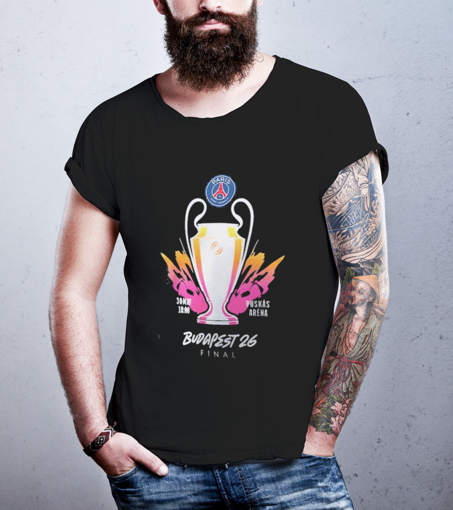 PSG Budapest 26 Final Champion's Trophy Paris Arena T-Shirt