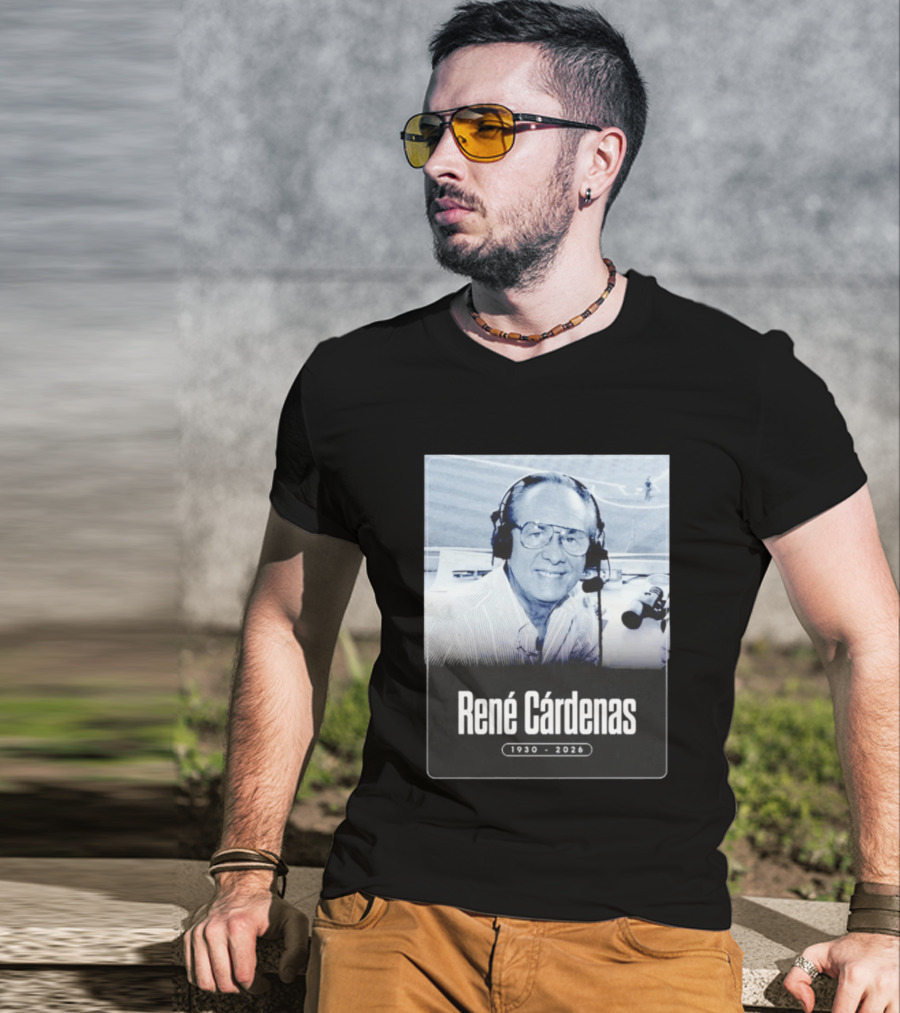Rene Cardenas 1930 2026 Celebrating Legacy In Broadcasting T-Shirt