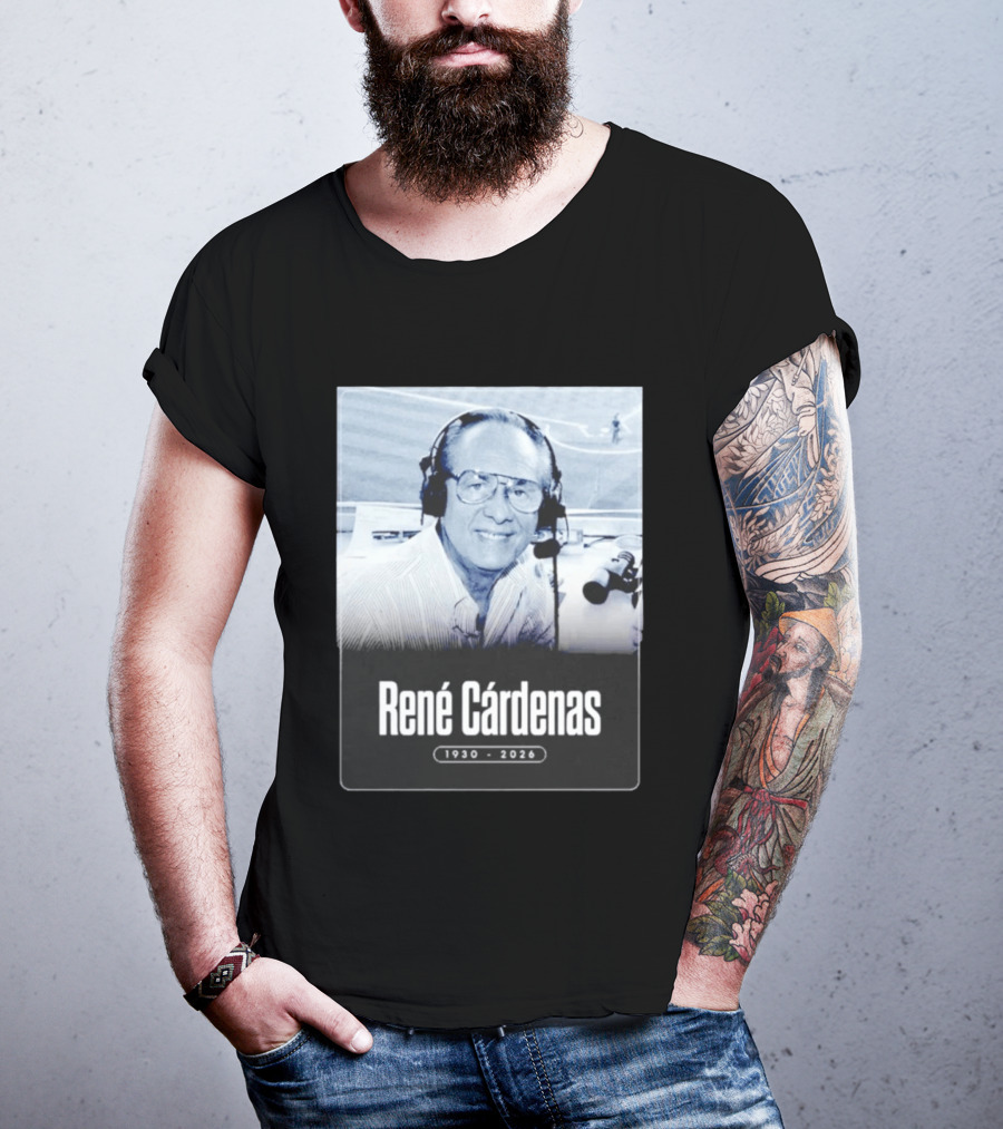 Rene Cardenas 1930 2026 Celebrating Legacy In Broadcasting T-Shirt