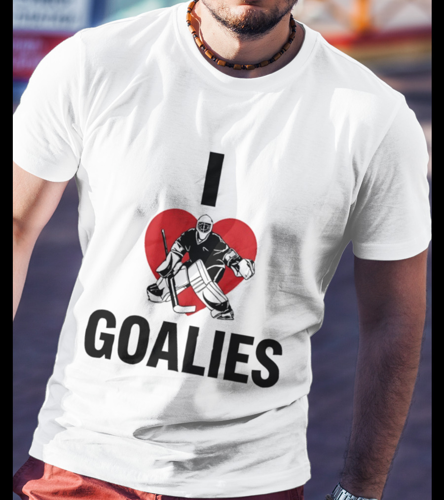 Dan Vladar Ice Hockey I Love Goalies Philadelphia Flyers T-Shirt