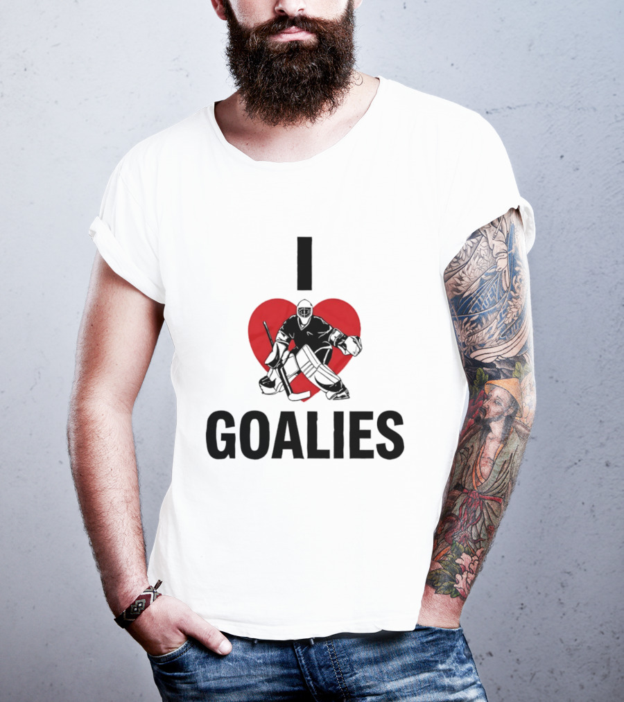 Dan Vladar Ice Hockey I Love Goalies Philadelphia Flyers T-Shirt