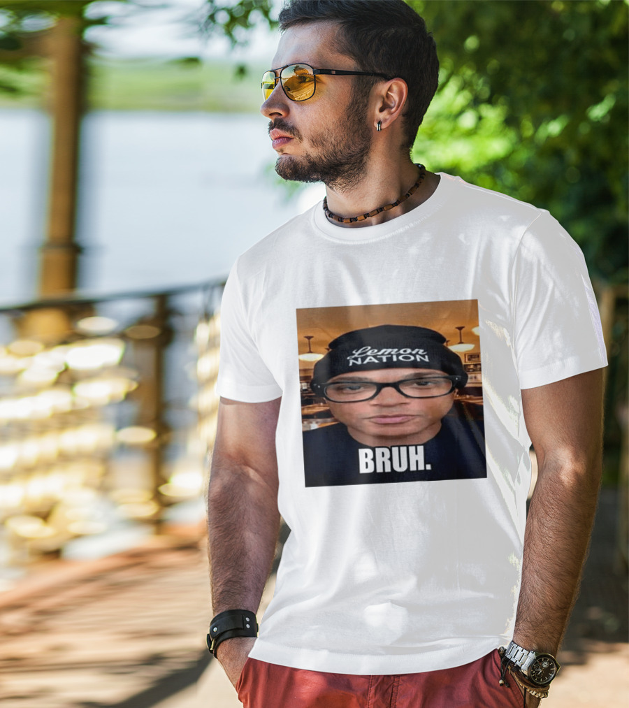 Lemon Nation Beanie Glasses Meme Bruh T-Shirt