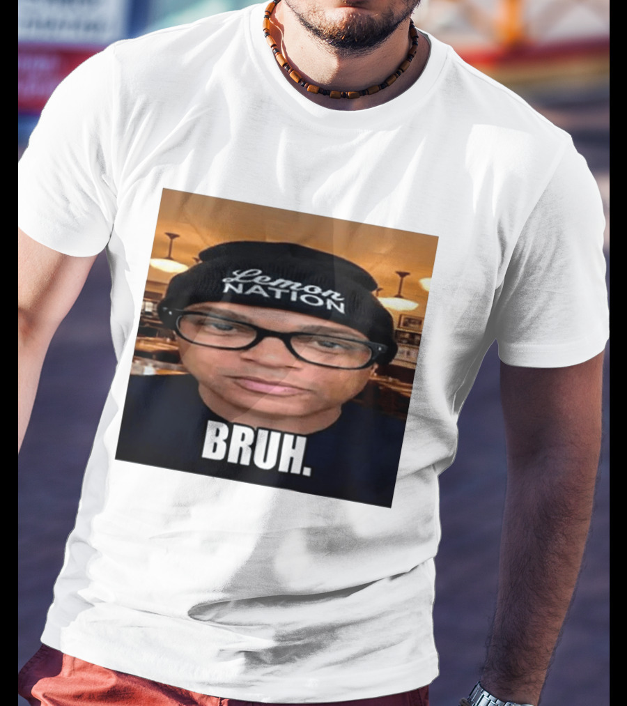 Lemon Nation Beanie Glasses Meme Bruh T-Shirt