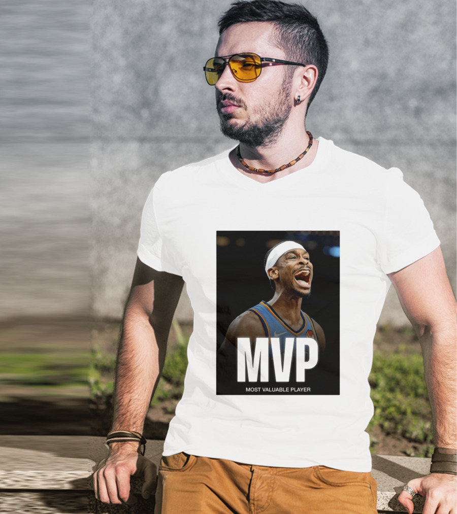 Shai Gilgeous Alexander MVP Most Valuable Player OKC Thunder Celebration T-Shirt