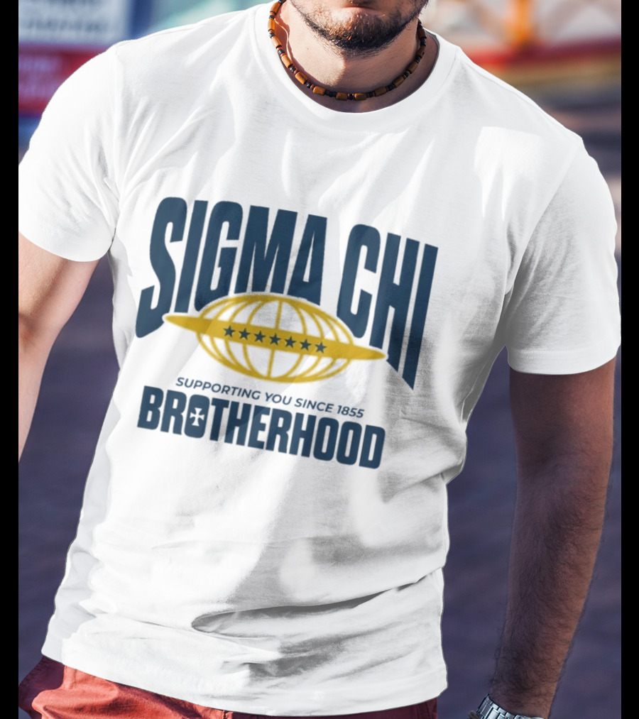 Sigma Chi Supporting You Since 1855 Brotherhood Stars T-Shirt