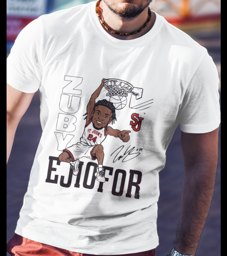 Zuby Ejiofor St. John's Red Storm Slam Dunk Basketball SJ 24 T-Shirt