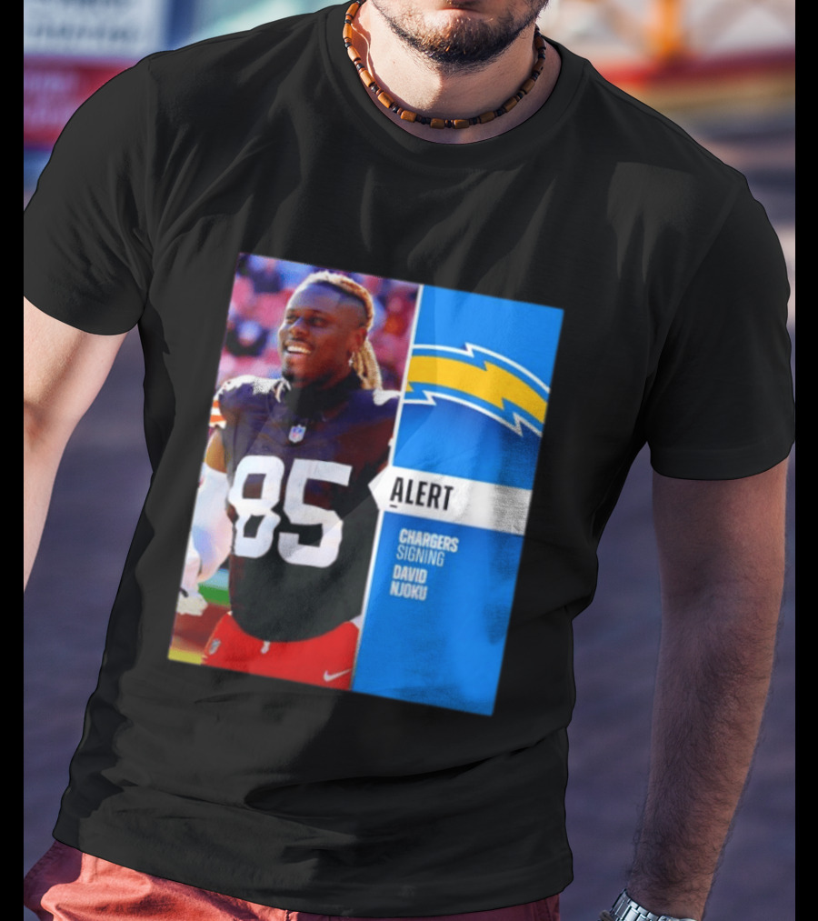 Alert Chargers Signing David Njoku Player 85 T-Shirt