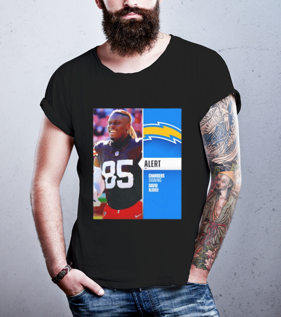 Alert Chargers Signing David Njoku Player 85 T-Shirt