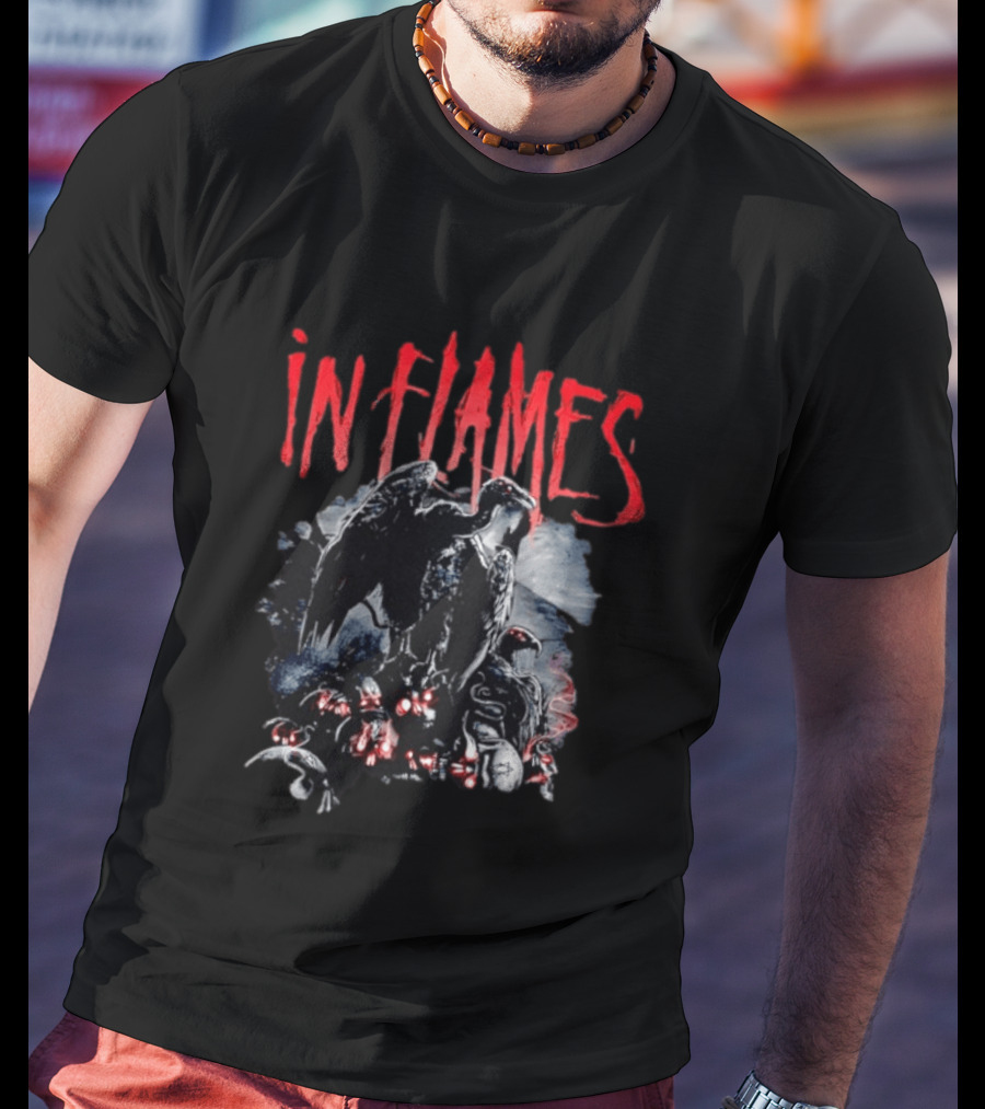 In Flames Meet Your Maker Gothic Vulture Scene T-Shirt