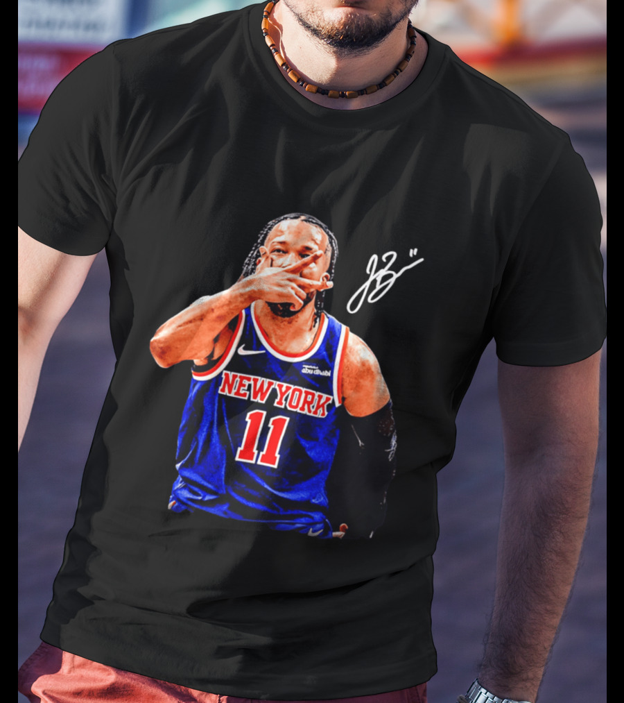 Jalen Brunson New York Knicks Jersey Number 11 Signature Series T-Shirt
