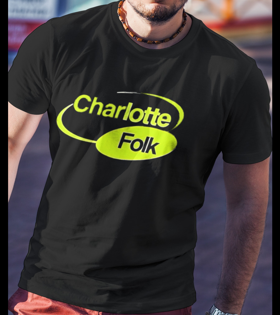 Charlotte Folk Neon Green Swirl T-Shirt