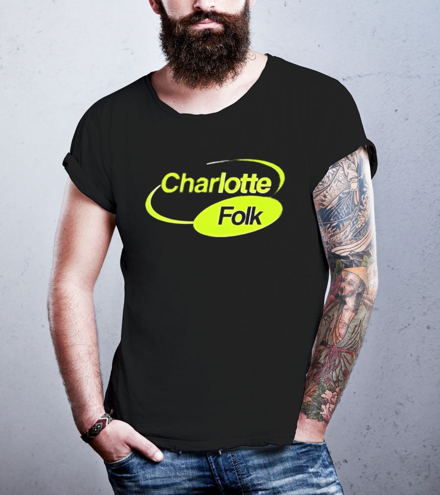 Charlotte Folk Neon Green Swirl T-Shirt