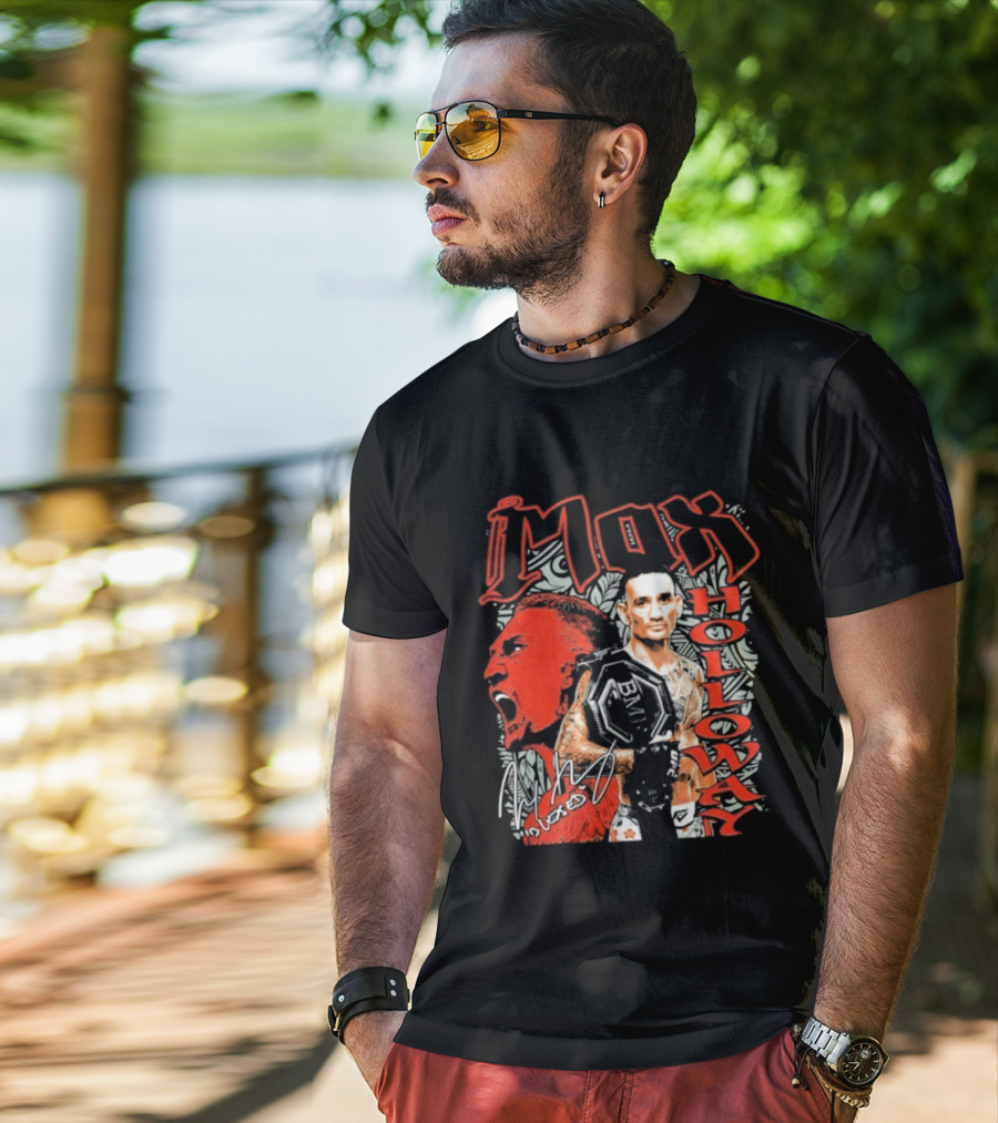 Max Holloway 2026 Bold Red Fighter T-Shirt