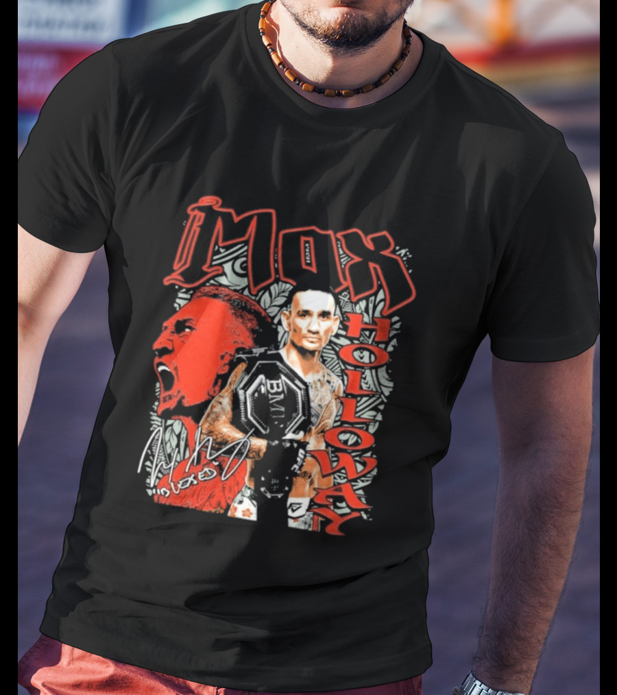 Max Holloway 2026 Bold Red Fighter T-Shirt