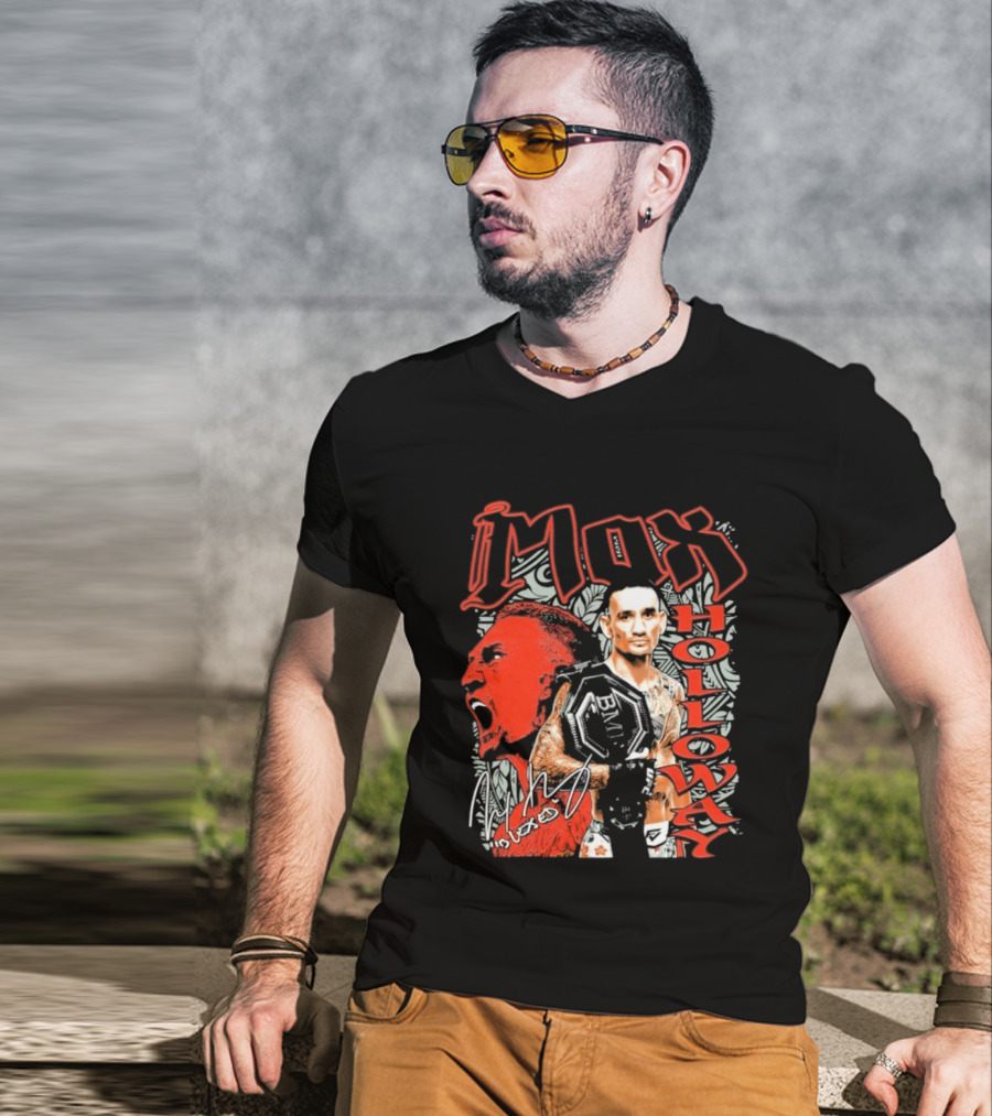 Max Holloway 2026 Bold Red Fighter T-Shirt