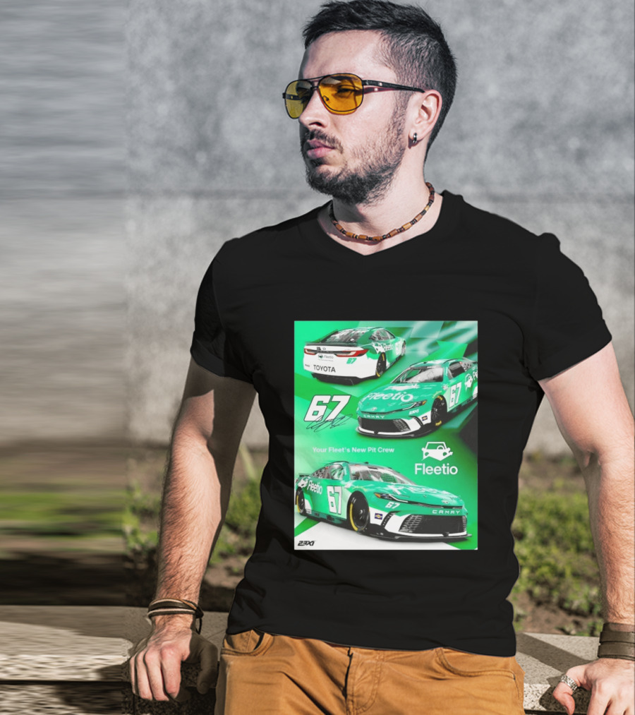 Corey Heim 23XI Racing Toyota Camry XSE Fleetio NASCAR 67 T-Shirt