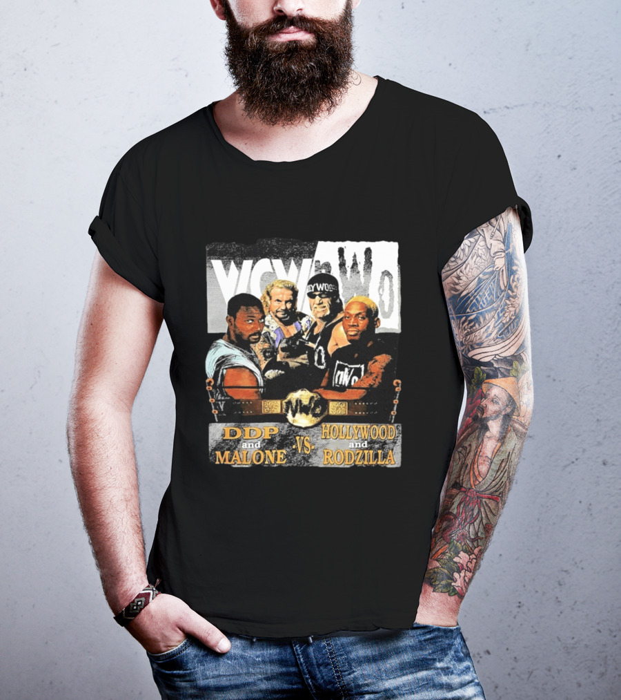 WCW NWo DDP And Malone Vs Hollywood And Rodzilla 90s Wrestling T-Shirt