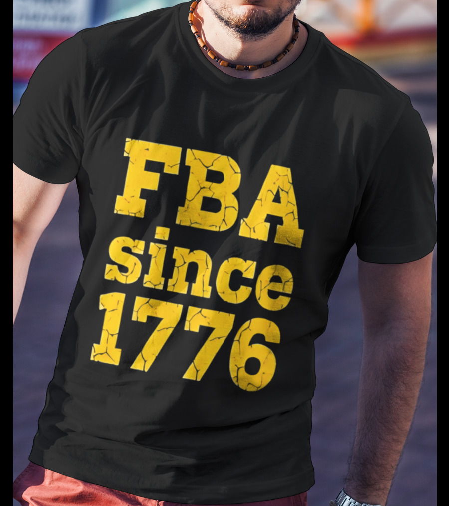 FBA Since 1776 Yellow Cheese Letters T-Shirt