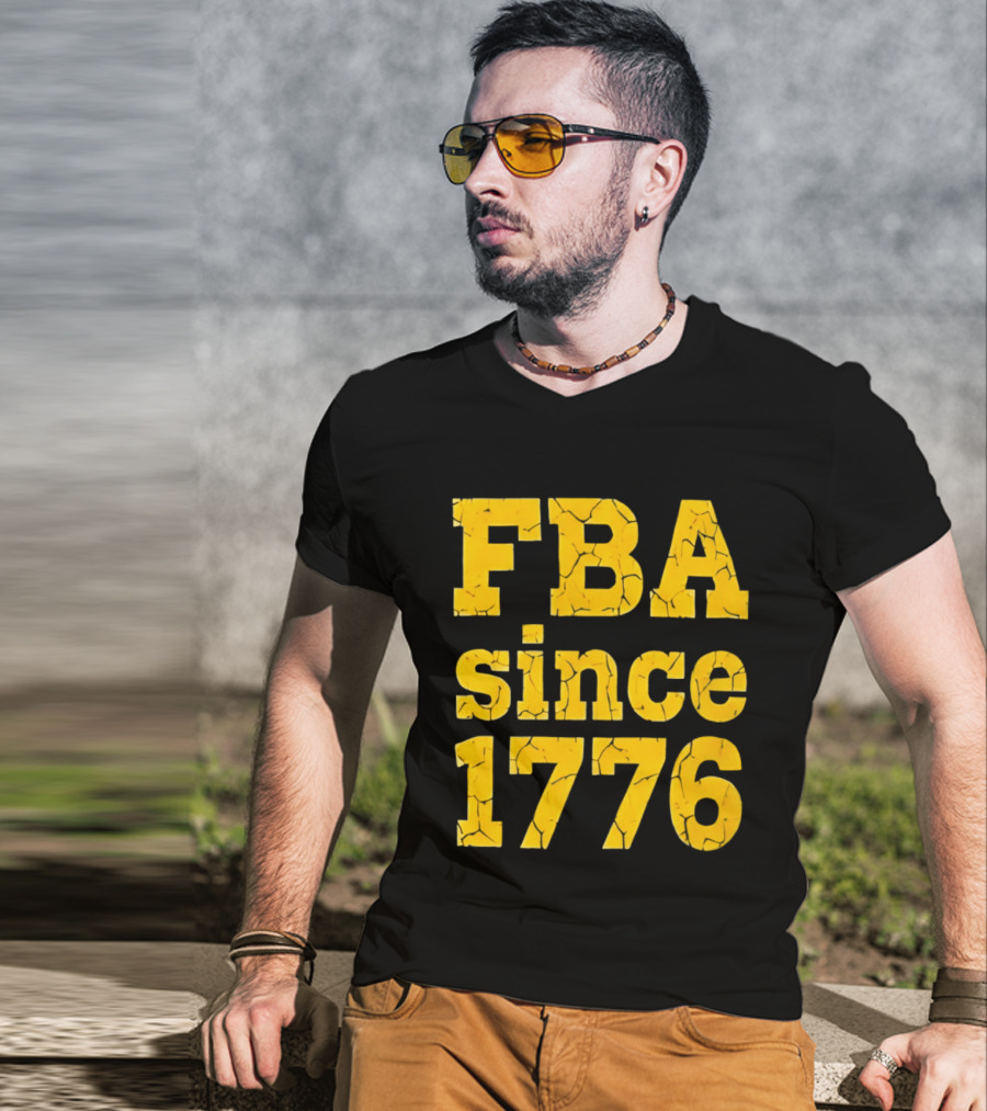 FBA Since 1776 Yellow Cheese Letters T-Shirt