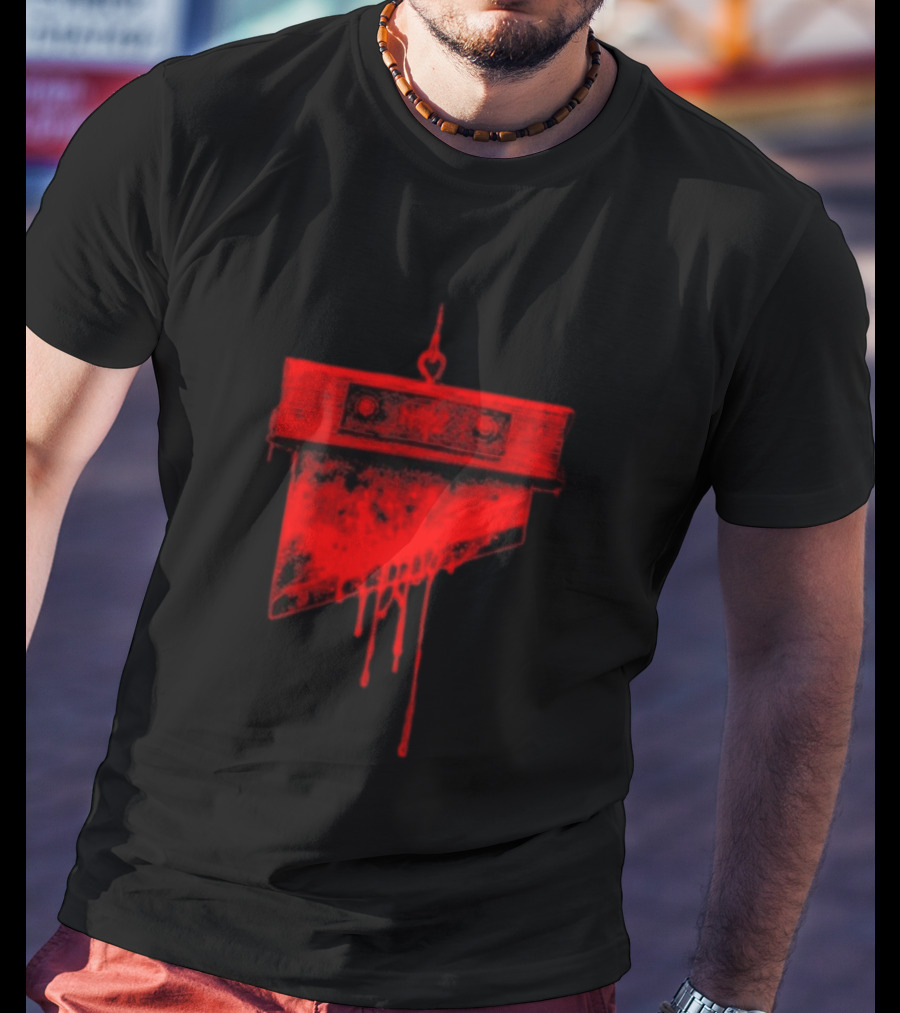 Noyz Narcos Italian Horror Story Ghigliottina Blood Dripping Guillotine T-Shirt