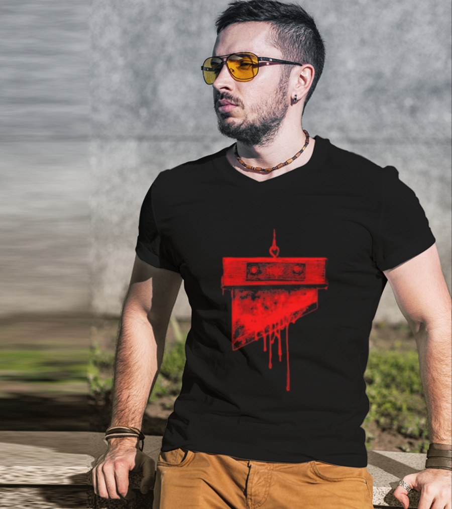 Noyz Narcos Italian Horror Story Ghigliottina Blood Dripping Guillotine T-Shirt