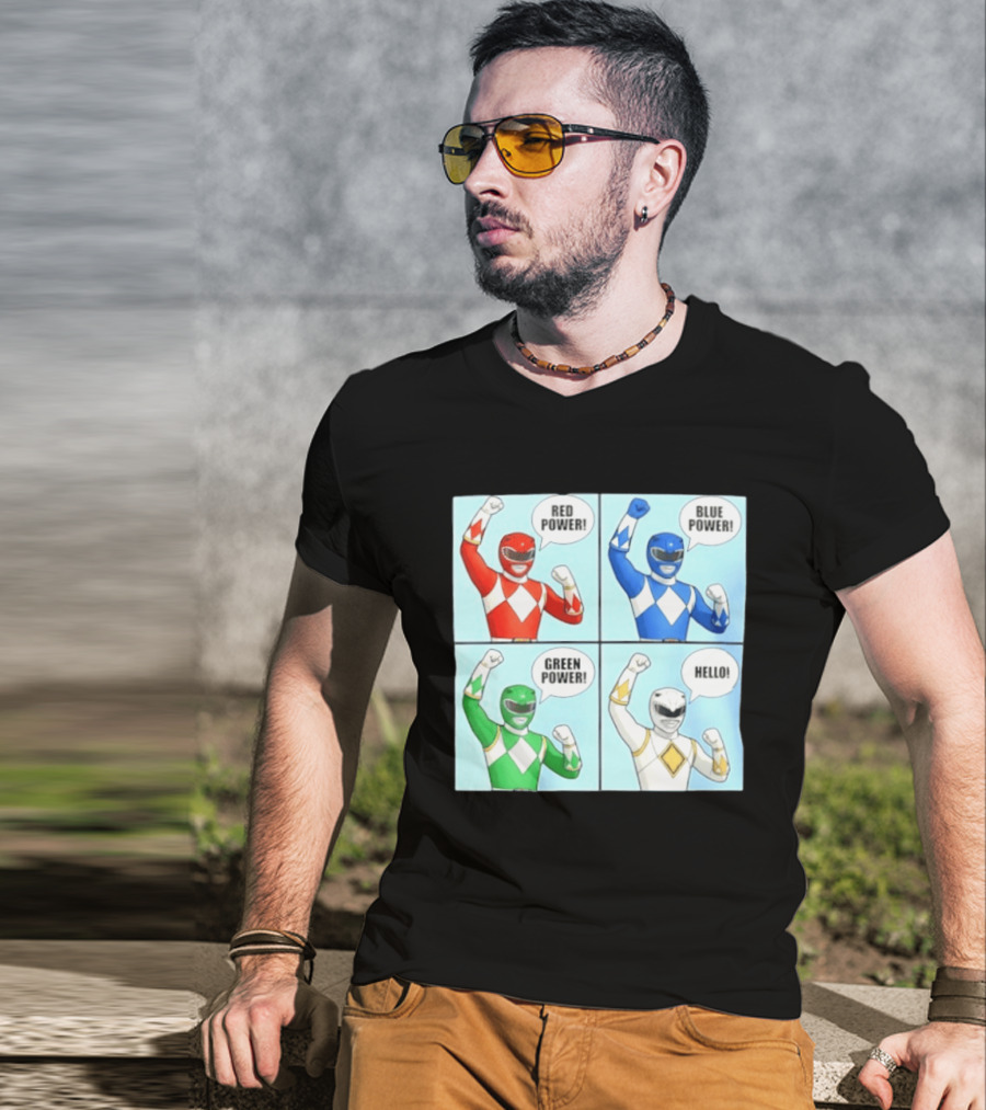 Red Power Blue Power Green Power Hello Rangers T-Shirt