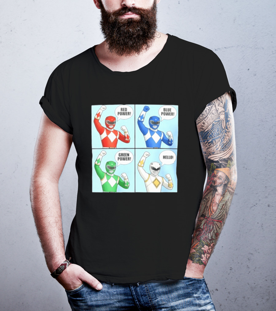 Red Power Blue Power Green Power Hello Rangers T-Shirt