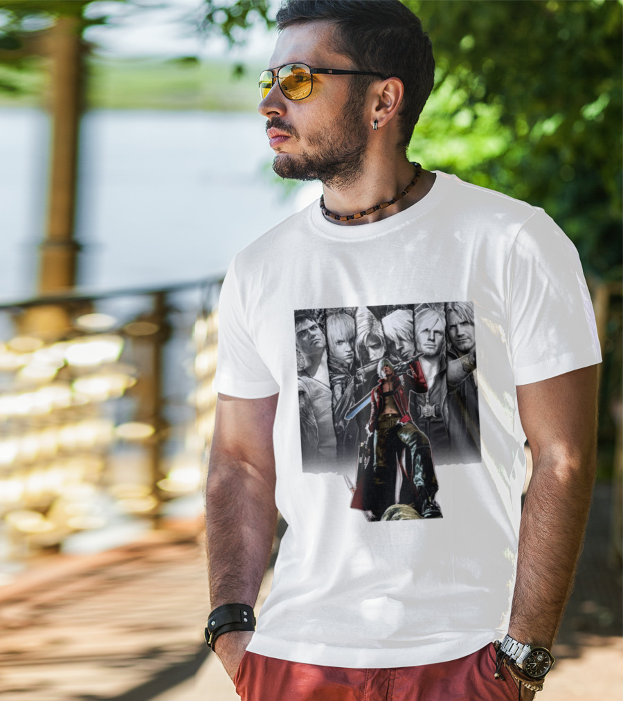 Dante Gen Devil May Cry Anime Collage Character Montage T-Shirt