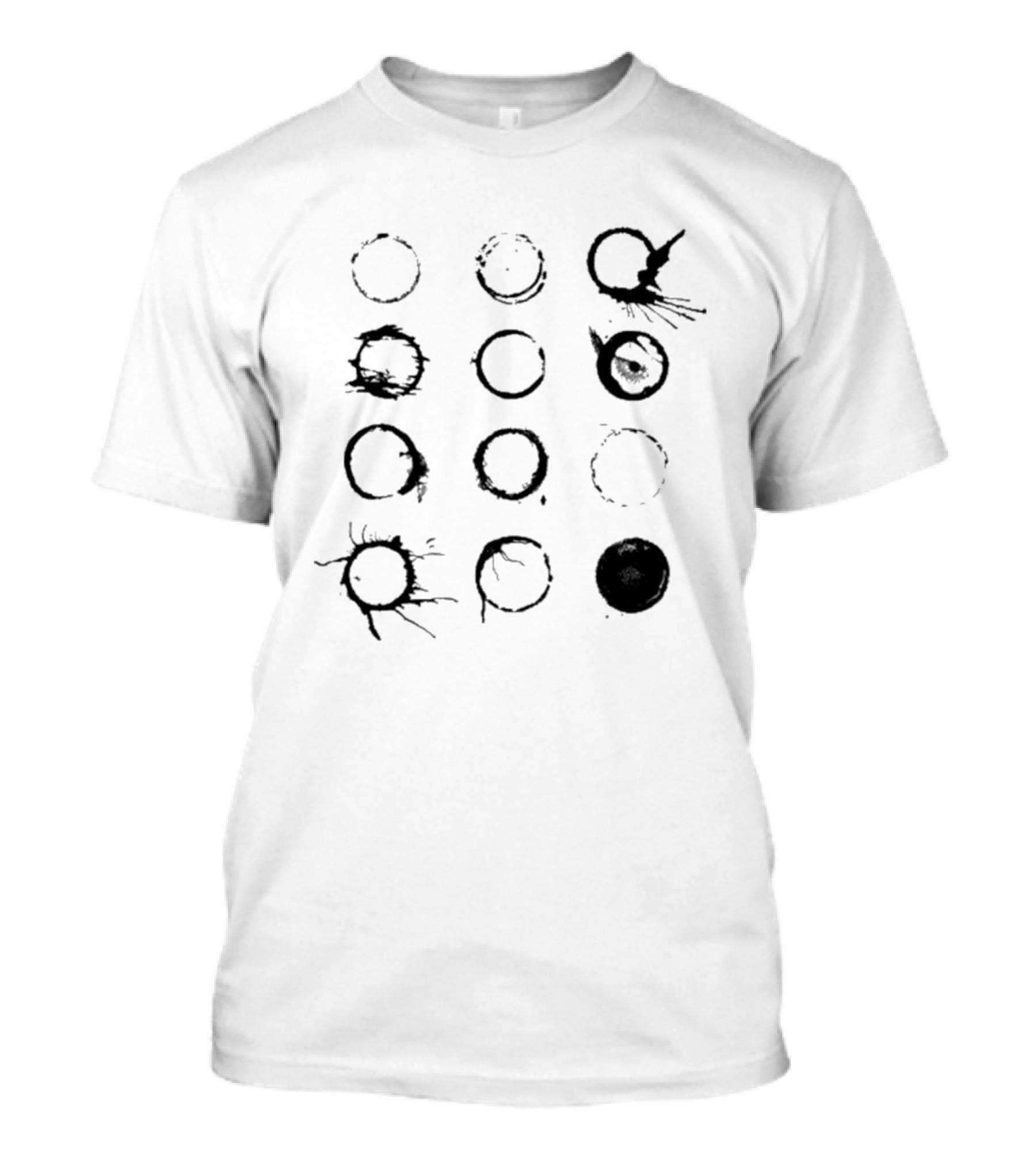 Periphery A Pale White Dot Coffee Ring Pattern Circles T-Shirt