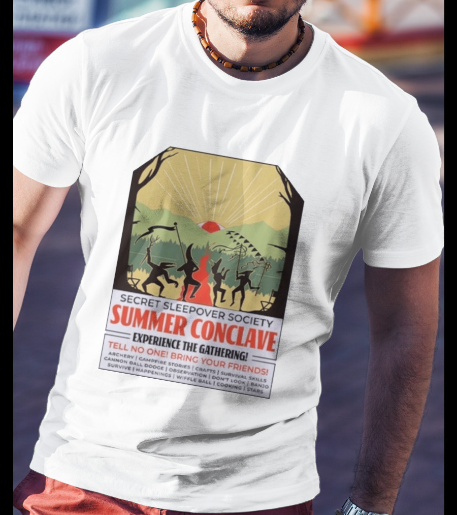 Secret Sleepover Society Summer Conclave Experience The Gathering Archery Campfire Stories Crafts Survival Skills T-Shirt
