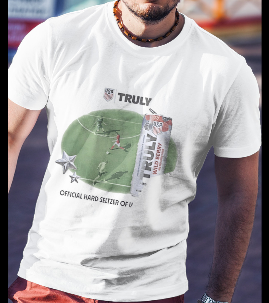 USA Truly Hard Seltzer Wild Berry Soccer Collaboration T-Shirt
