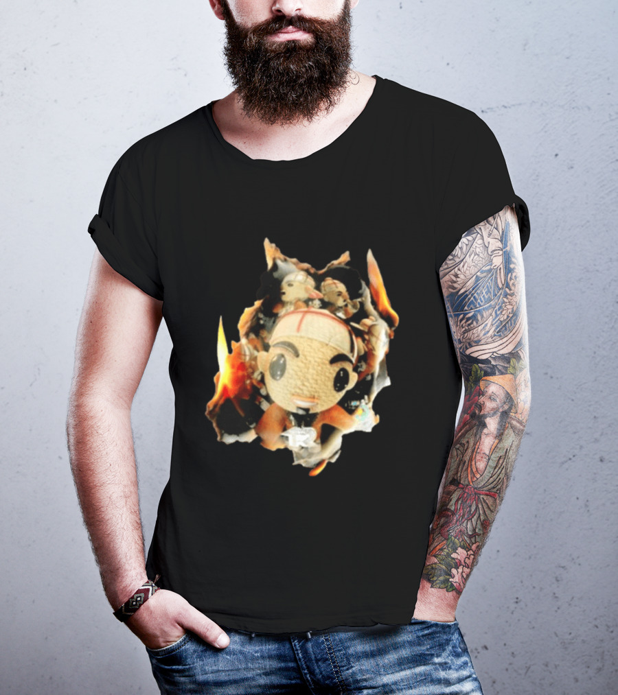 Street Mob Chuyin Los Locos Nunca Mueren Burning Plush Doll Fiery T-Shirt