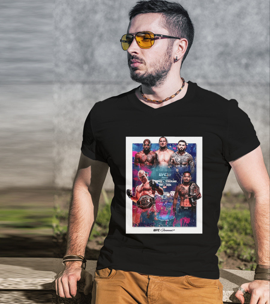 UFC 328 Khamzat Chimaev Vs Sean Strickland Joshua Van Vs Tatsuro Taira May 9 2026 Event UFC X Paramount Plus T-Shirt