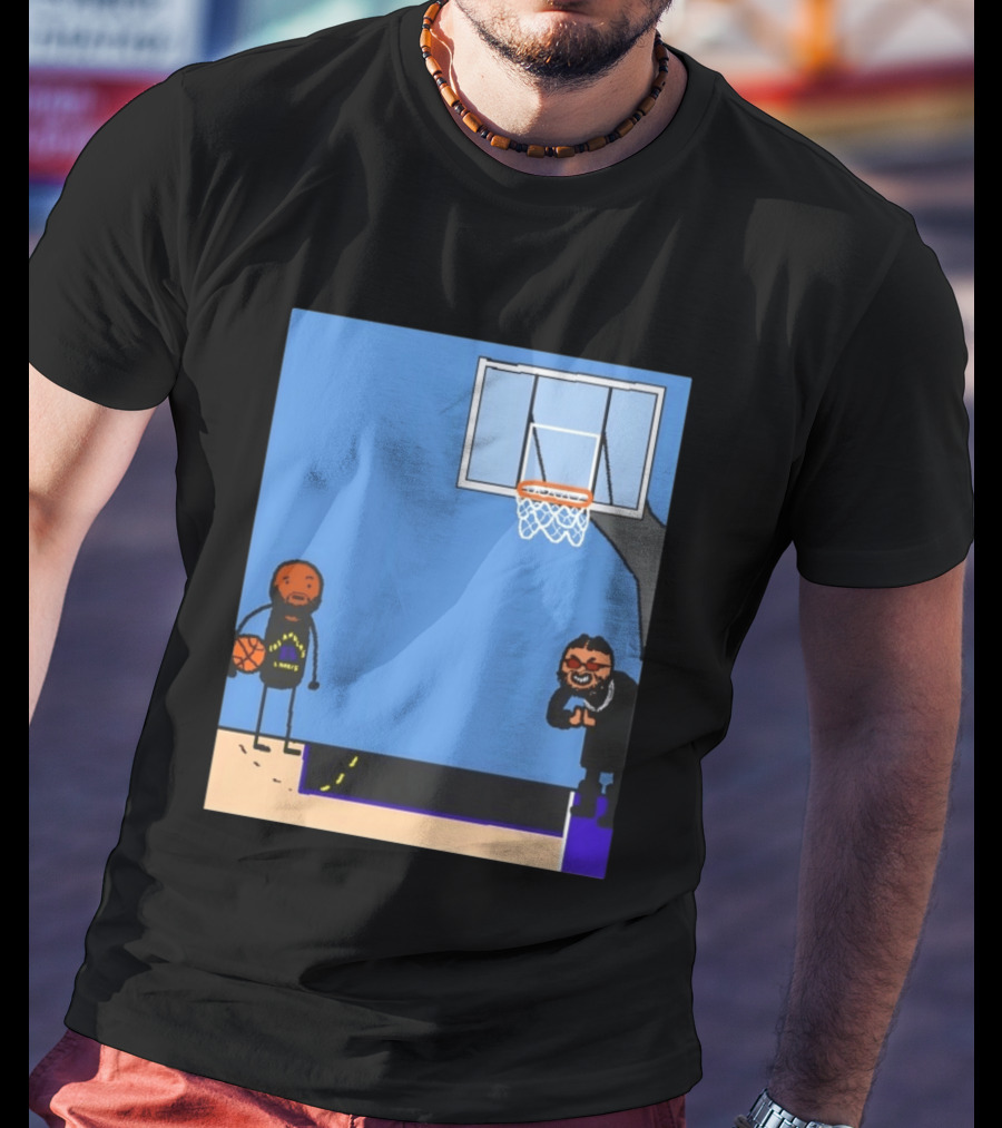 Villain Brooks Vs Dillon Brooks Basketball Humor Phoenix Suns Sketch T-Shirt