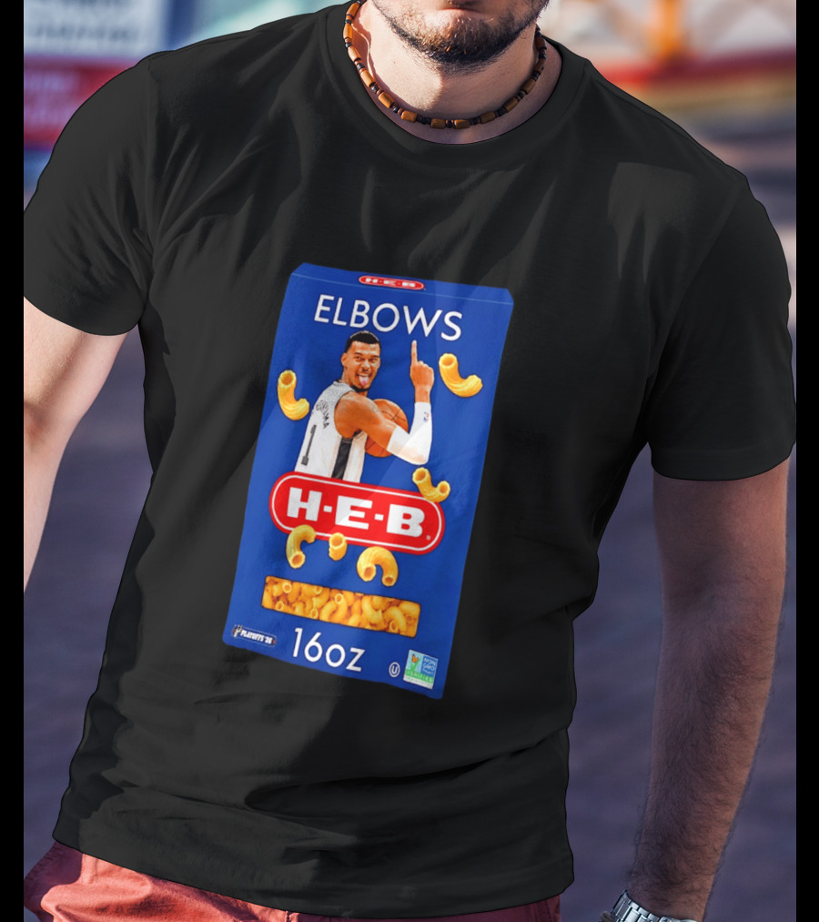 San Antonio Spurs Wemby HEB Elbows 16oz Playoffs Meme T-Shirt