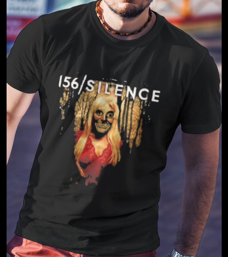 156 Silence Album Blonde Portrait With Red Dress T-Shirt