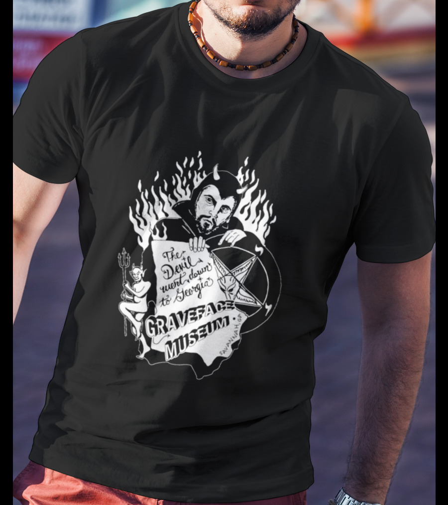 Anton LaVey Church Of Satan Graveface Museum The Devil Went Down To Georgia T-Shirt