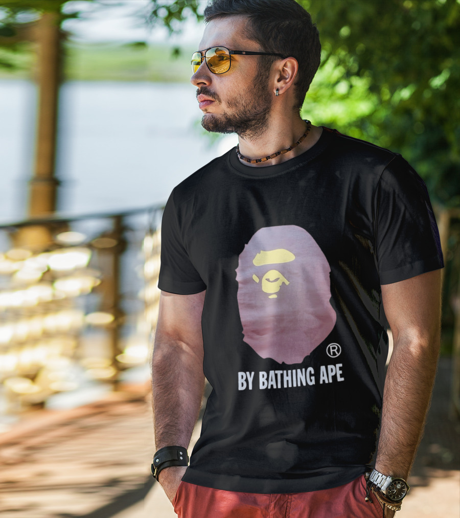 By Bathing Ape Iconic Yellow Ape Face T-Shirt