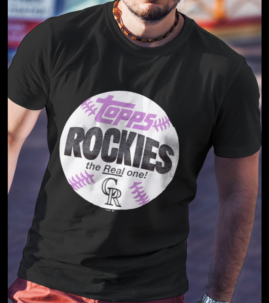 Topps Rockies The Real One Colorado Rockies MLB Baseball Card T-Shirt
