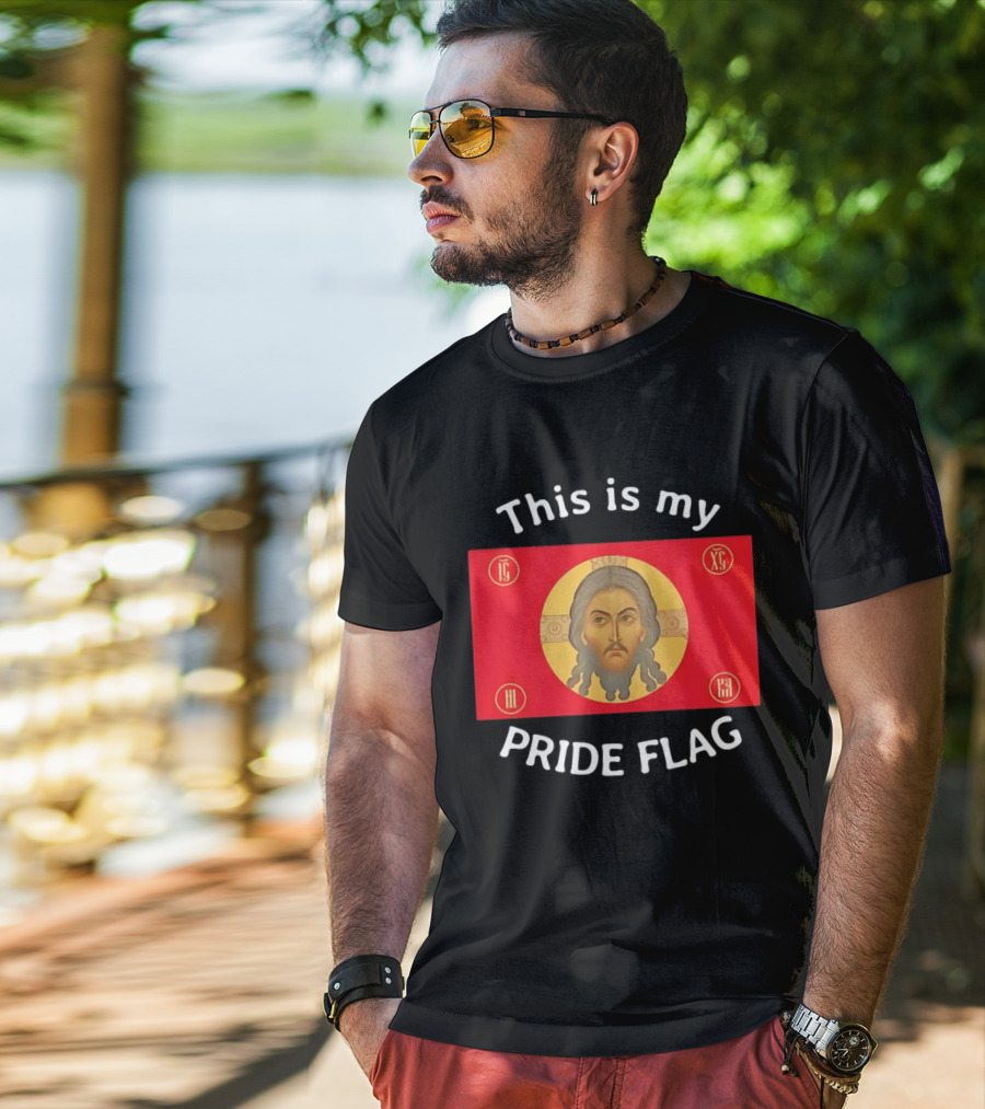 This Is My Pride Flag Jesus Icon Red Yellow T-Shirt