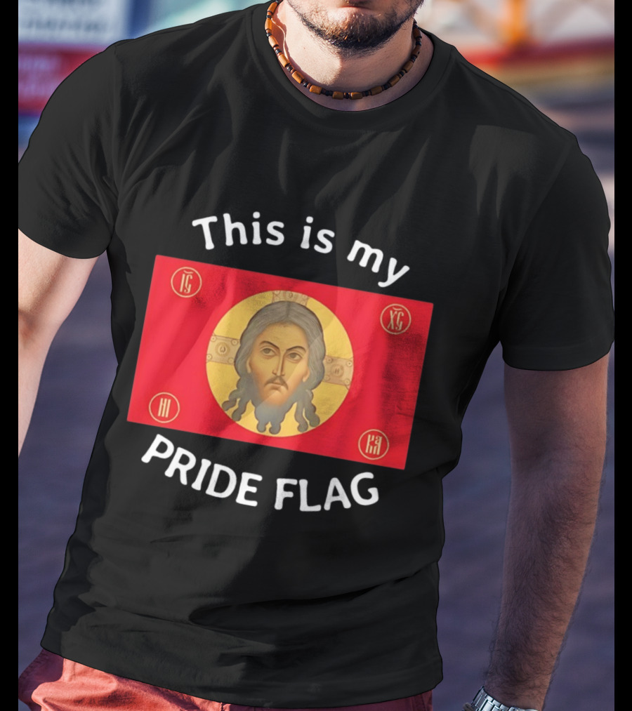 This Is My Pride Flag Jesus Icon Red Yellow T-Shirt