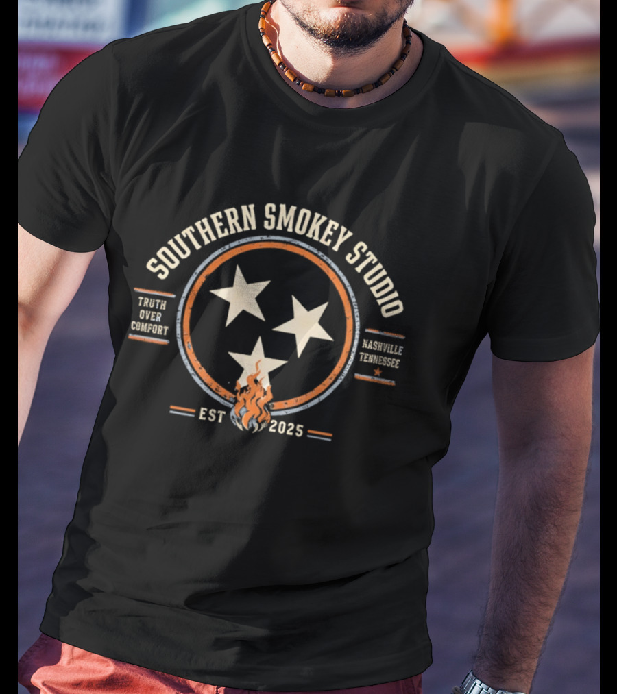 Southern Smokey Studio Nashville Tennessee Truth Over Comfort Est 2025 T-Shirt