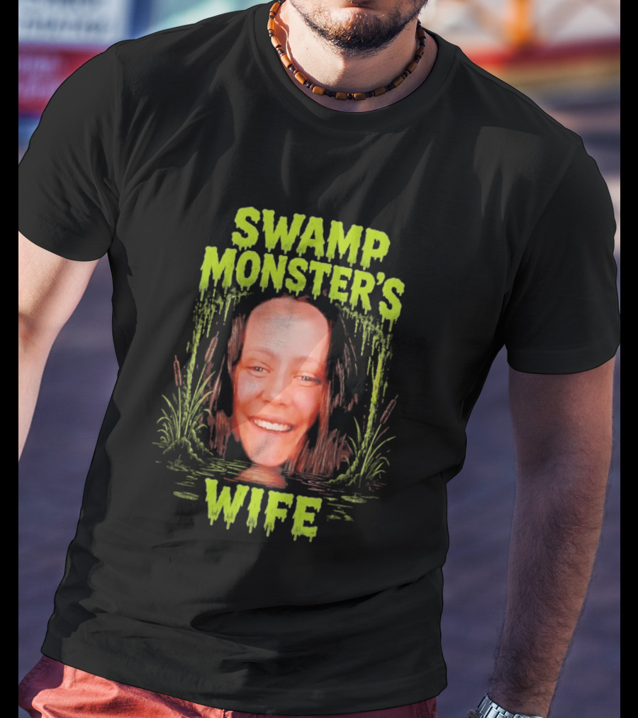 Swamp Monster's Wife Colorful Illustration With Smiling Face T-Shirt