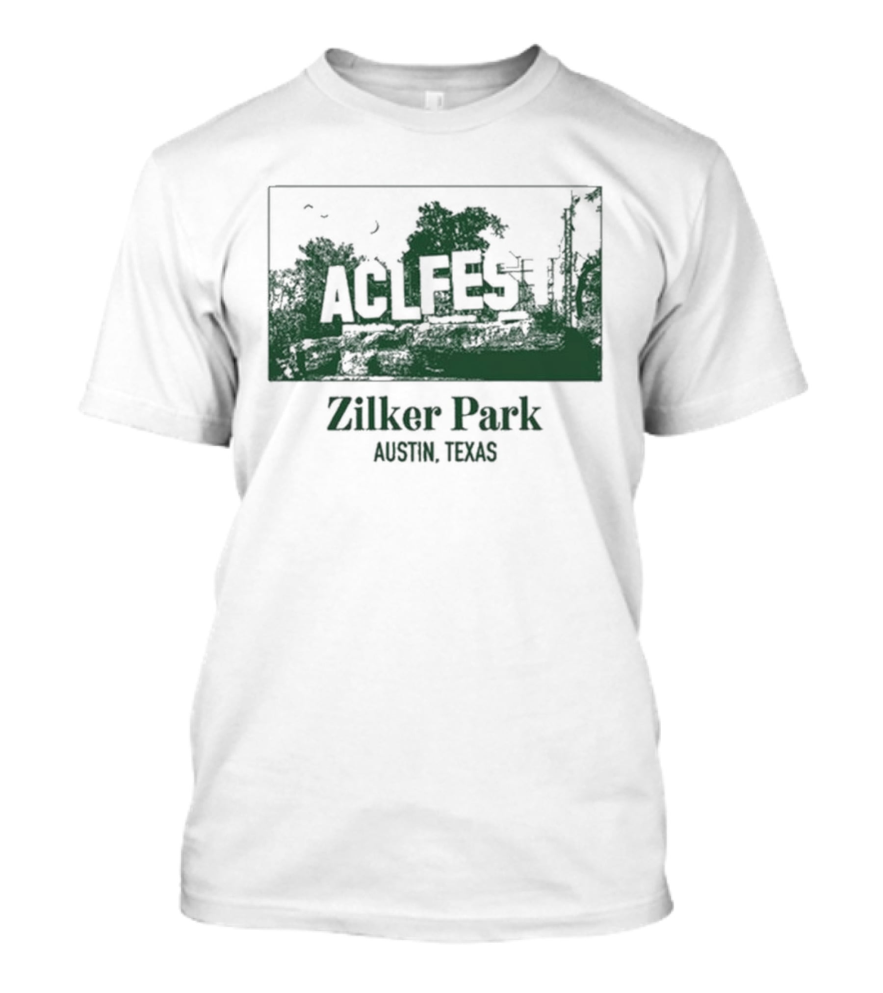 ACL Fest Zilker Park Austin Texas 2026 Tree Skyline T-Shirt