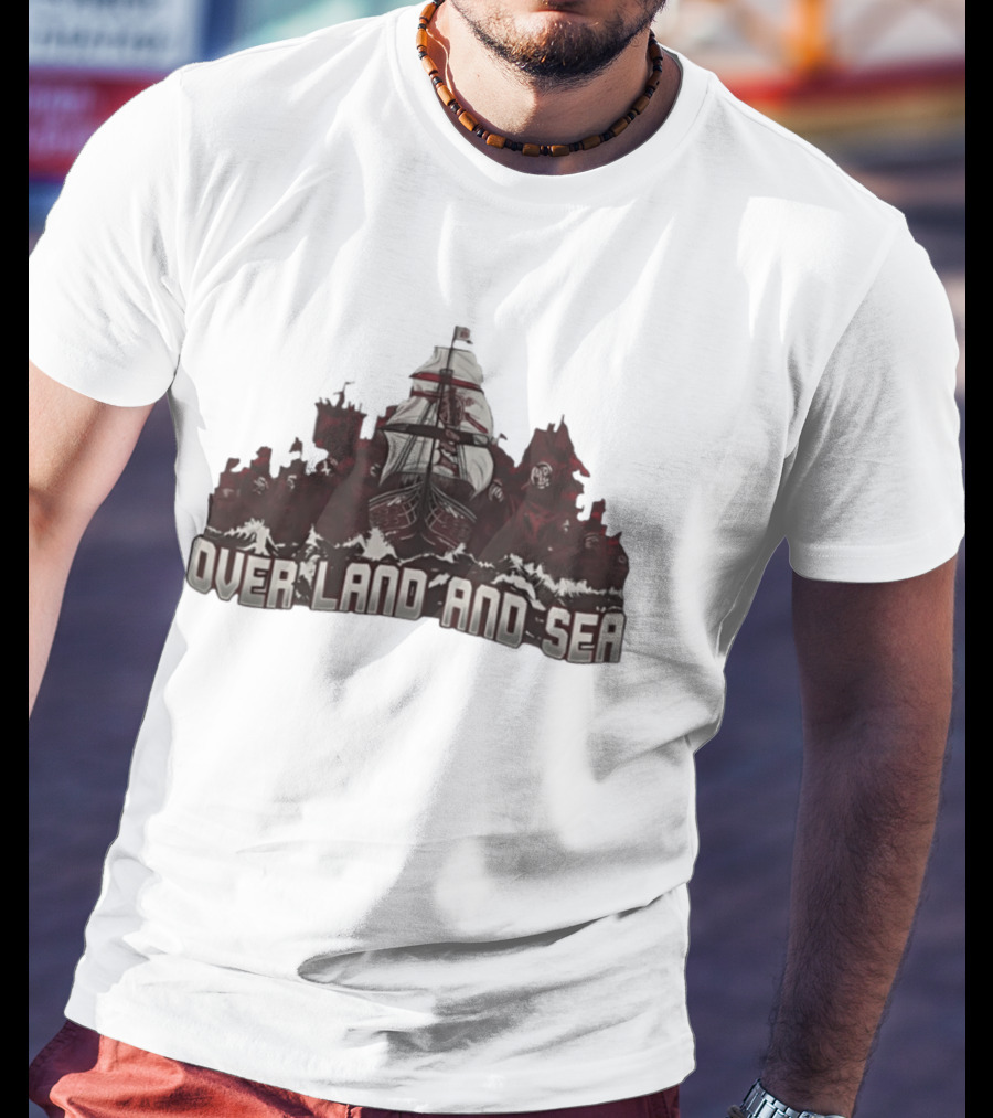 Arsenal FC Over Land And Sea Pirate Ship T-Shirt