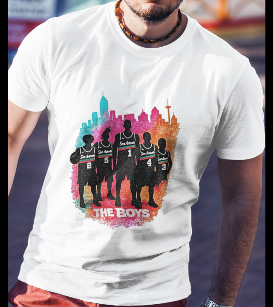 The Boys San Antonio Spurs Classic City Edition Basketball Player T-Shirt
