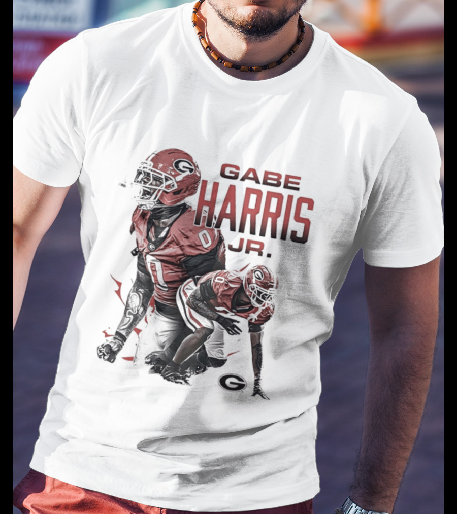 Gabe Harris Jr Georgia Bulldogs Football Player NCAA Team T-Shirt