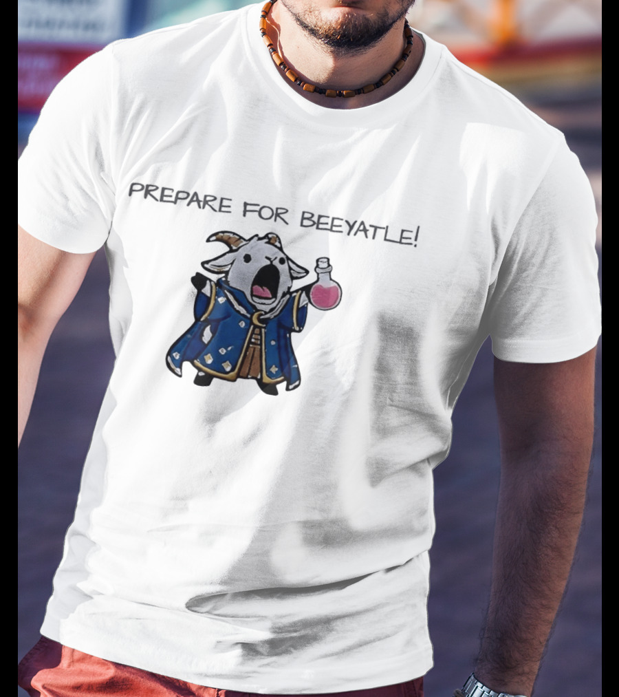 Totes McGoats Prepare For Beeyatle Potion Wielding Goat Wizard T-Shirt